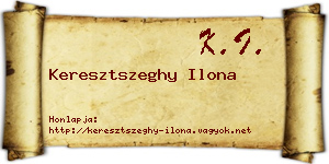 Keresztszeghy Ilona névjegykártya